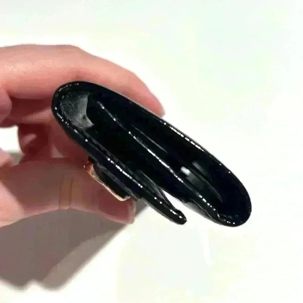 Gucci microssima key case patent leather